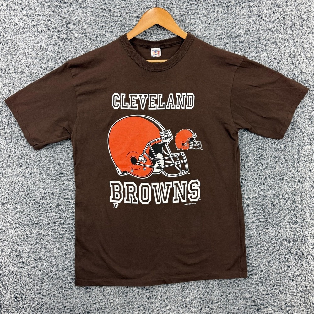 Vintage Cleveland Browns Shirt Mens Medium Brown NFL Football Team Rated 90s